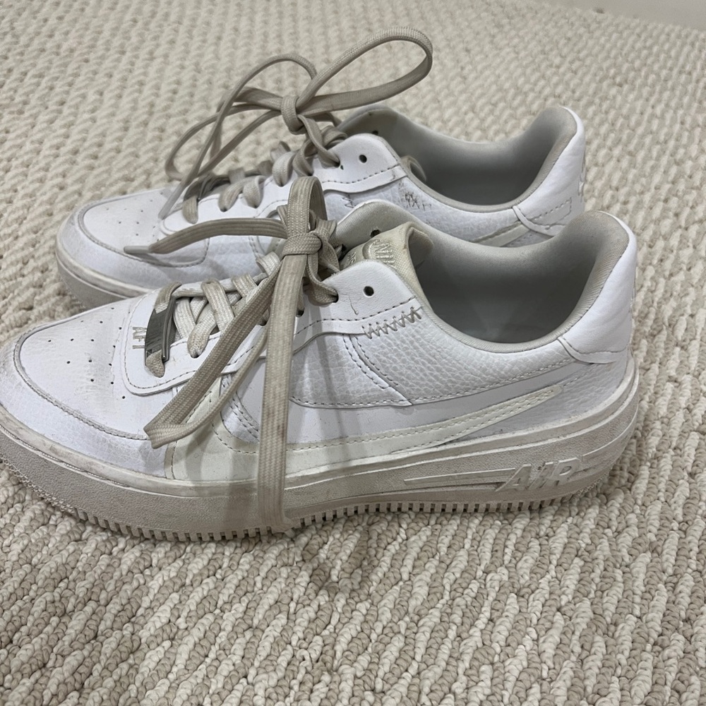 Nike White and Gray Women's Sneakers